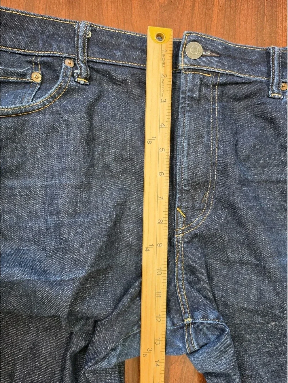 American Eagle SZ 40x34 Dark Wash Airflex Slim Stretch Denim Jeans Clean Casual